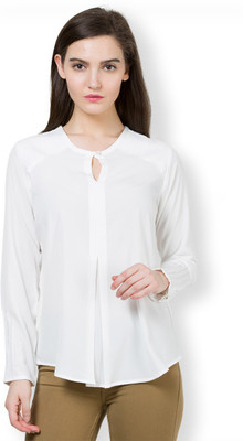 Tokyo Talkies Casual Full Sleeve Printed Women White Top Tokyo Talkies Casual Full Sleeve Printed Women White Top