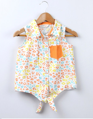 

Beebay Party Cotton Tie-up Top(Multicolor, Pack of 1)