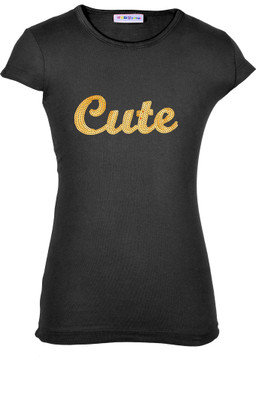 

Lil Orchids Casual Cotton Top(Black, Pack of 1