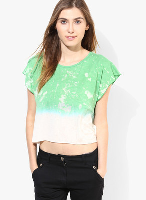 Only Casual Sleeveless Solid Women's Green, White Top, Ming green