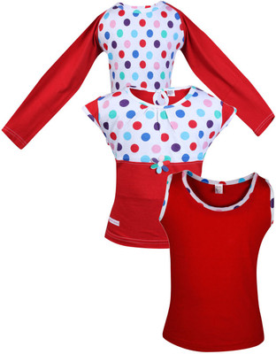 73% OFF on Gkidz Girls Casual Cotton Top(Red, Pack of 3) 73% OFF on Gkidz Girls Casual Cotton Top(Red, Pack of 3)