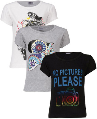 

Gkidz Casual Cotton Top(Multicolor, Pack of 3, Black