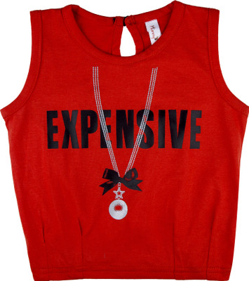 

Hunny Bunny Casual Cotton Crop Top(Red, Pack of 1, Coral red