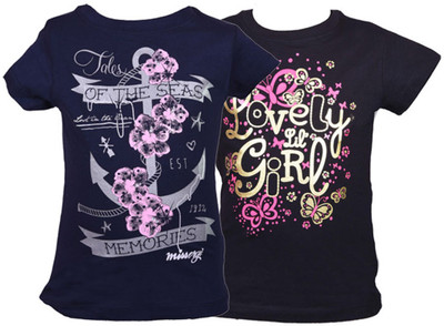 

Gkidz Girls Casual Cotton Top(Dark Blue, Pack of 2, Dark blue & black