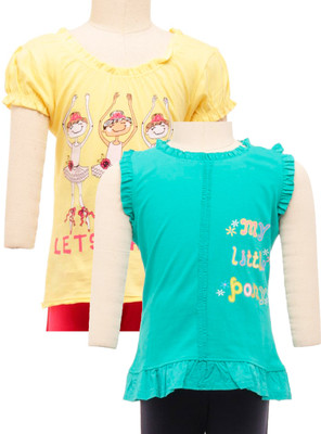 

JusCubs Girls Casual Cotton Top(Multicolor, Pack of 2