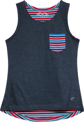 

Femea Girls Casual Cotton A-line Top(Pack of 1, Denim