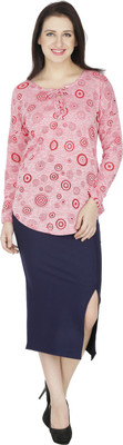 

Svt Ada Collections Casual Full Sleeve Printed Women's Red Top