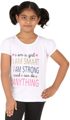 

Minnow Girls Casual Cotton Top(White, Pack of 1), White10