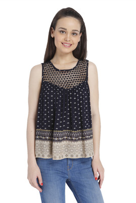 

Only Casual Sleeveless Printed Women's Blue Top, Night sky