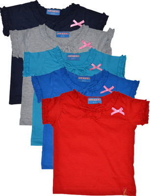 

Clever Casual Cotton Top(Multicolor, Pack of 5, Mulicolour