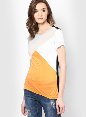 

Vero Moda Casual Short Sleeve Solid Women's Multicolor Top, Bird of paradise