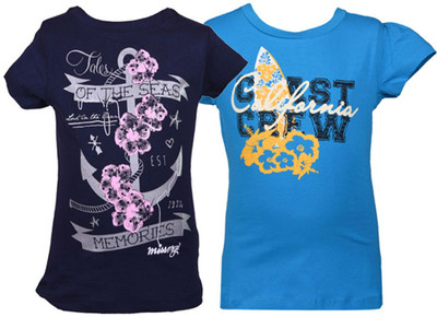 

Gkidz Girls Casual Cotton Top(Dark Blue, Pack of 2, Dark blue & light blue