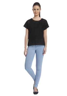 

Only Casual Short Sleeve Solid Women's Black Top