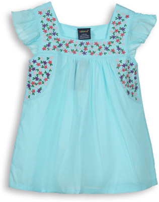 

Lilliput Girls Casual Cotton Top(Light Blue, Pack of 1, Turquoise light