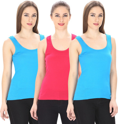 Friskers Casual Sleeveless Solid Women