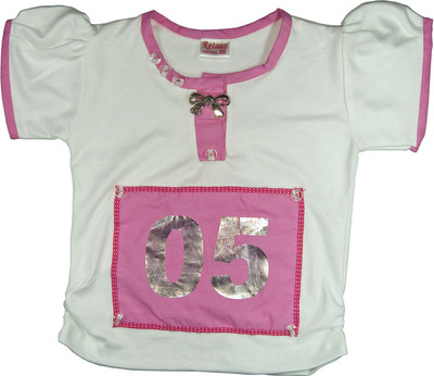 Retaaz Party Cotton Top(Pink, Pack of 1, White & pink