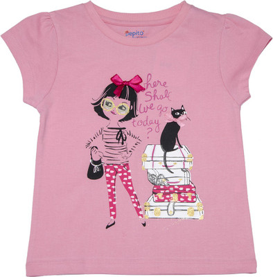 

Pepito Girls Party Cotton Top(Pink, Pack of 1
