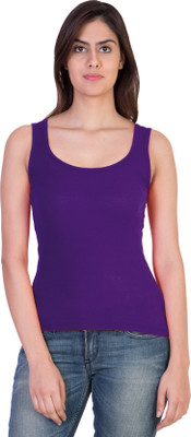 17.Hills Casual Sleeveless Solid Women Blue Top