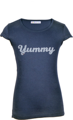 

Lil Orchids Casual Cotton Top(Blue, Pack of 1, Navy