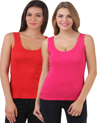FRISKERS Casual Sleeveless Solid Women Multicolor Top