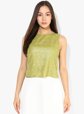 

Vero Moda Casual Sleeveless Embellished Women's Green Top, Moss