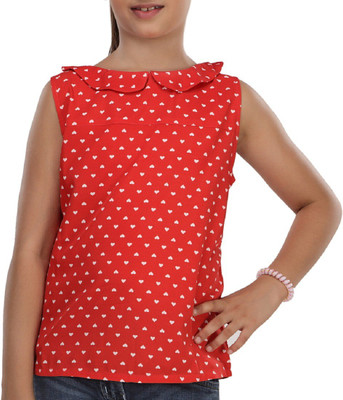 

Trmpi Girls Party Polyester Top(Red, Pack of 1