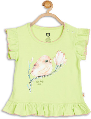 

612 League Baby Girls Casual Cotton Top(Green, Pack of 1, Lime green