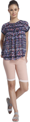 

Only Casual Short Sleeve Printed Women's Brown Top, Aztec