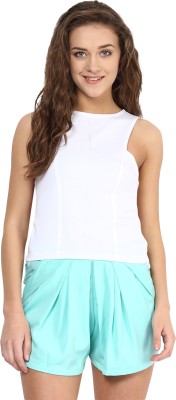 Miss Chase Casual No Sleeve Solid Women White Top