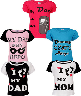

Gkidz Casual Cotton Top(Multicolor, Pack of 5