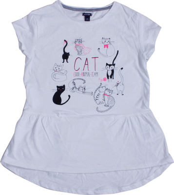 

Indirang Girls Casual Cotton Top(White, Pack of 1