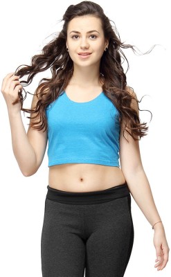 CAMPUS SUTRA Casual Sleeveless Solid Women Dark Blue Top