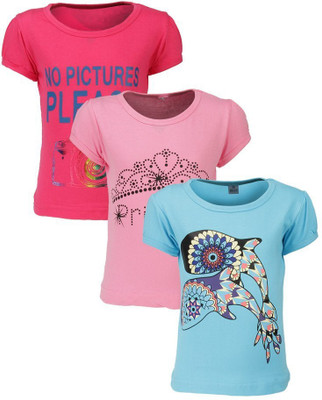 

Gkidz Girls Casual Cotton Top(Multicolor, Pack of 3, Pink