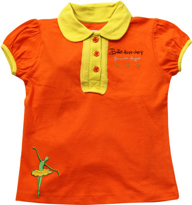 

JusCubs Baby Girls Casual Cotton Top(Orange, Pack of 1