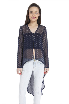

Only Casual Full Sleeve Printed Women's Blue Top, Night sky