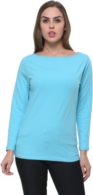 Frenchtrendz Casual Full Sleeve Solid Women Blue Top