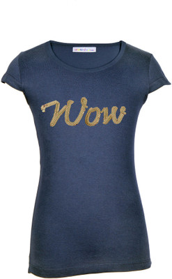 

Lil Orchids Casual Cotton Top(Blue, Pack of 1, Navy