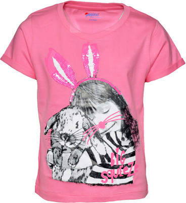 

Pepito Girls Casual Cotton Top(Pink, Pack of 1, Multi