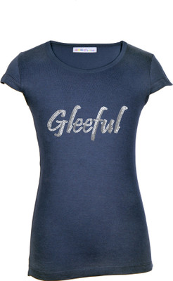 

Lil Orchids Casual Cotton Top(Blue, Pack of 1, Navy