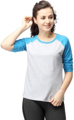 CAMPUS SUTRA Casual 3/4 Sleeve Solid Women Dark Blue, Green Top