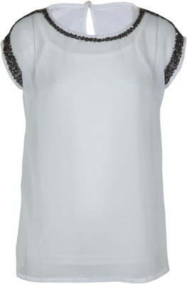 

Gini & Jony Baby Girls Casual Cotton Top(Pack of 1, White