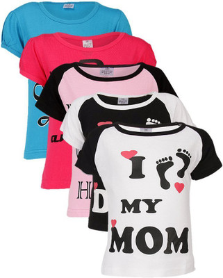 

Gkidz Casual Cotton Top(Multicolor, Pack of 5, Pink