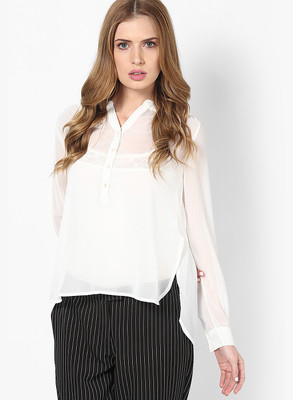 

Only Casual Full Sleeve Solid Women's White Top, Cloud dancer