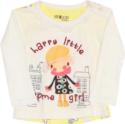 

Gini & Jony Baby Girls Casual Cotton Full Sleeve Top(White, Pack of 1, 1202