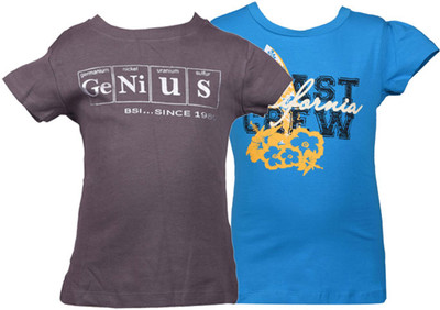 

Gkidz Girls Casual Cotton Top(Grey, Pack of 2, Grey & light blue