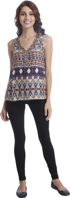

Only Casual Sleeveless Printed, Embellished Women' White Top, Cloud dancer