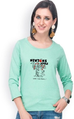 CAMPUS SUTRA Casual 3/4 Sleeve Printed Women Green Top