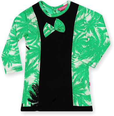 

Dreamszone Casual Polyester Top(Black, Pack of 1), Green black print