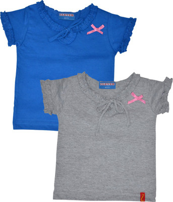 

Clever Casual Cotton Top(Grey, Pack of 2, Blue & grey