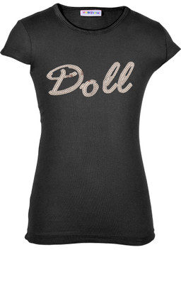 

Lil Orchids Girls Casual Cotton Top(Black, Pack of 1